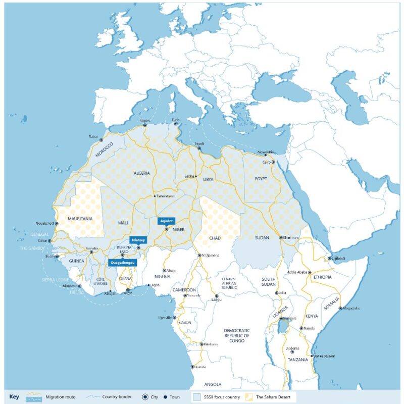 Map: Central Mediterranean Migration Route
